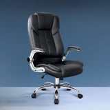 Artiss Executive Office Chair Leather Tilt Black