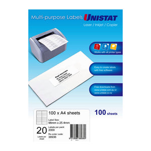 Unistat LIP Label 98X38mm 14Up Pk100