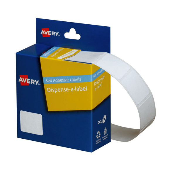 Avery Label Disp White Rectangle 19x24mm Roll650