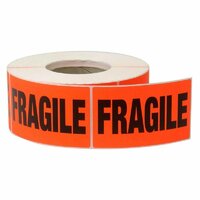 Avery LabeFragile Fluoro Orange 130x75mm Pk1000