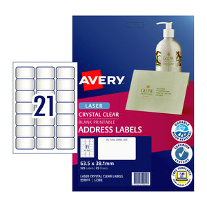 Avery Label Address Clr L7560 63.5x38.1 21Up Pk25