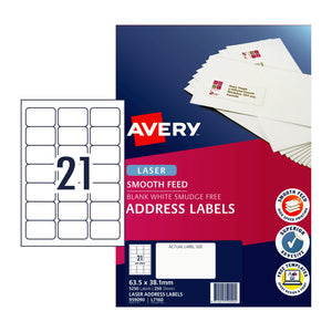 Avery Laser Label L7160 63.5x38.1 21Up Pk250