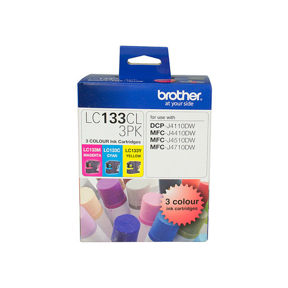 Brother LC-133 CMY Colour Pack - up to 600 pages per colour