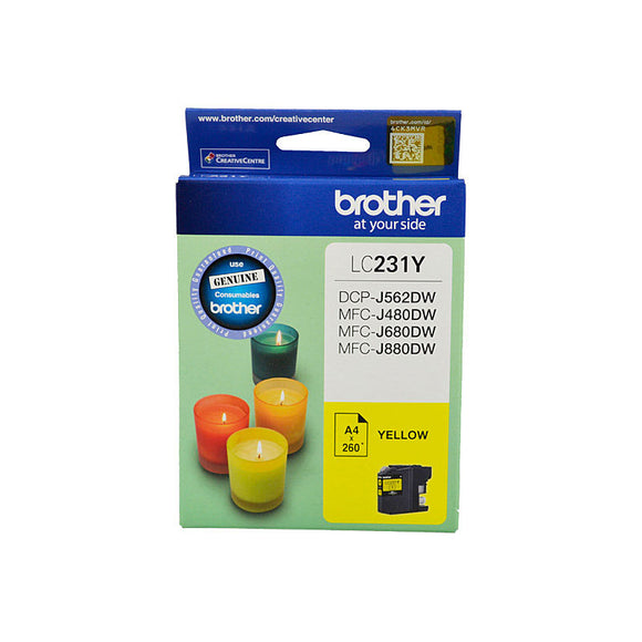 Brother LC-231 Yellow Ink Cartridge - Up to 260 pages