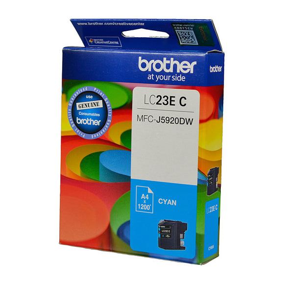 Brother LC-23E Cyan Ink Cartridge - 1,200 pages