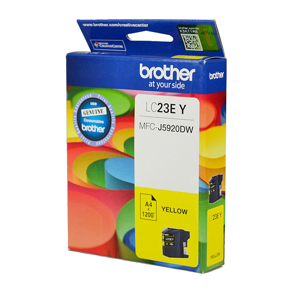 Brother LC-23E Yellow Ink Cartridge - 1,200 pages
