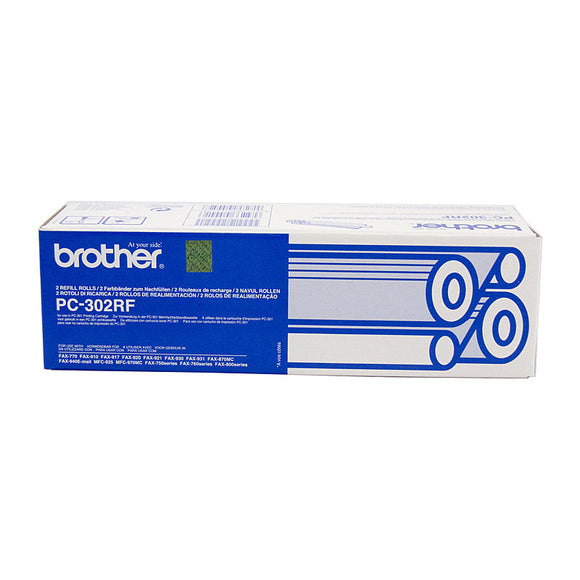 Brother PC-302 Print refill rolls x 2 - 235 pages