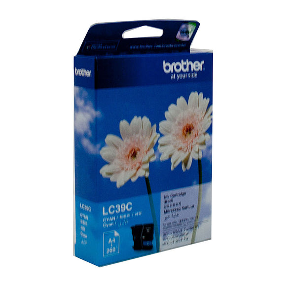 Brother LC-39C Cyan Ink Cartridge - 260 pages