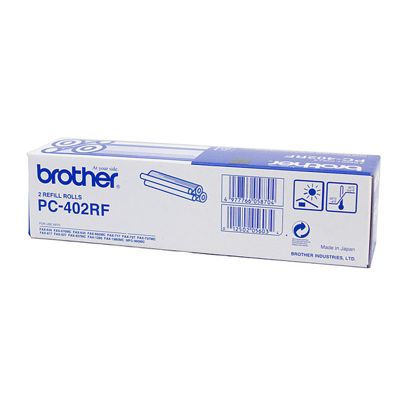 Brother PC-402 Print refill rolls x 2 - 144 pages
