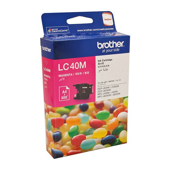 Brother LC-40M Magenta Ink Cartridge - 300 pages
