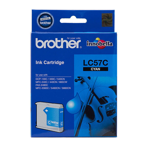 Brother LC-57C Cyan Ink Cartridge - up to 400 pages