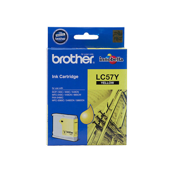Brother LC-57Y Yellow Ink Cartridge - up to 400 pages