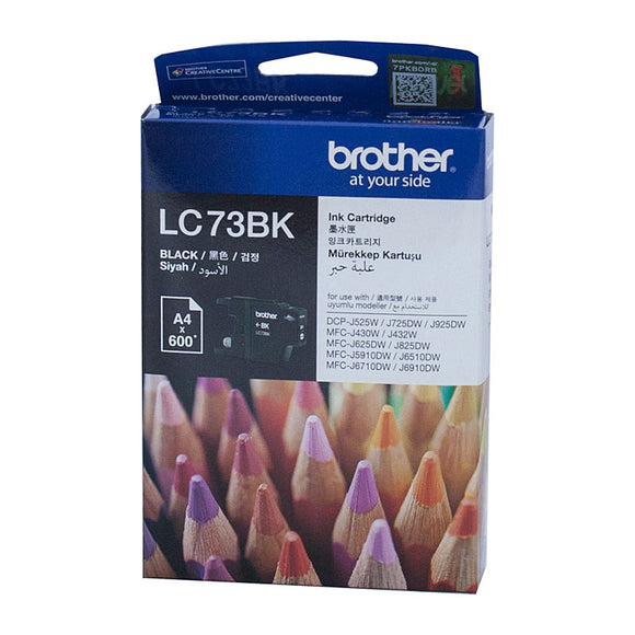 Brother LC-73BK Black Ink Cartridge - 600 pages 