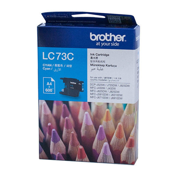 Brother LC-73 Cyan Ink Cartridge - 600 pages 