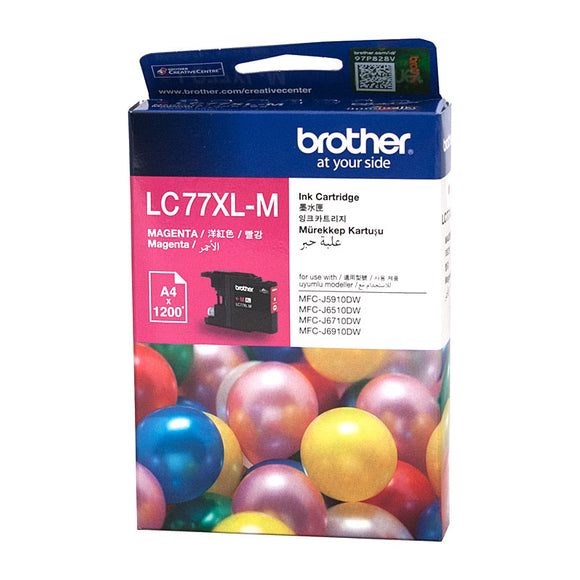 Brother LC-77XL Magenta Ink Cartridge - 1,200 pages