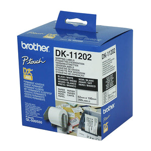 Brother DK11202 White Label - 62mm x 100mm - 300 per roll