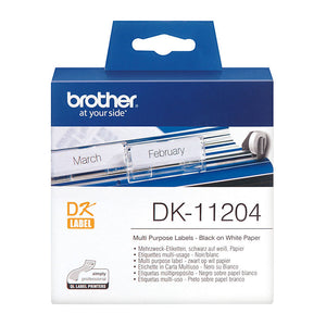 Brother DK11204 White Label - 17mm 54mm - 400 per roll