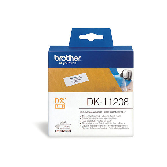 Brother DK11208 White Label - 38mm x 90mm - 400 per roll