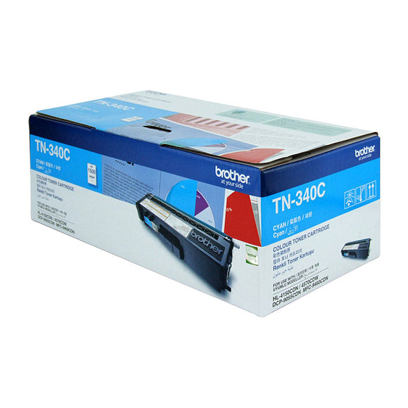 Brother TN-340 Cyan Toner Cartridge - 1,500 pgs