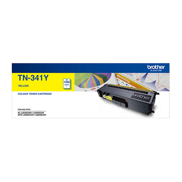 Brother TN-341 Yellow Toner Cartridge - 1,500 pages