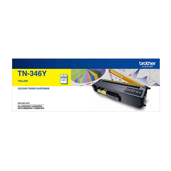 Brother TN-346 Yellow Toner Cartridge - 3,500 pages