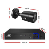 UL-TECH 8CH 5 IN 1 DVR CCTV Security System Video Recorder /w 8 Cameras 1080P HDMI Black