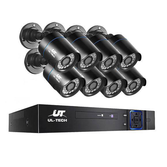 UL-Tech CCTV 8x 5MP PRO Security Camera System 8CH Super HD 5in1 DVR