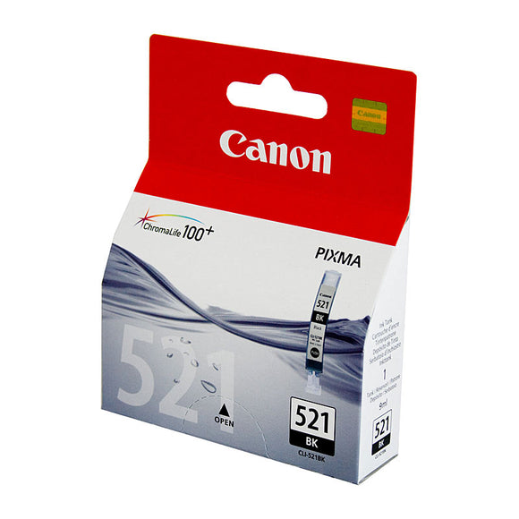 Canon CLI-521BK Black Ink Tank - 1,250 pages