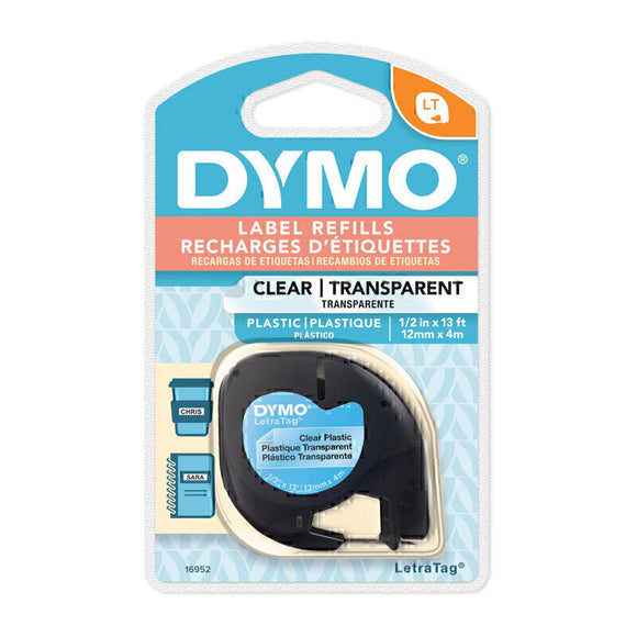Dymo LT Plastic 12mm x 4m Clr