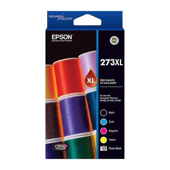 Epson 273 5 XL Ink Value Pack (B,PB,C,M & Y HY ink x 1 each)