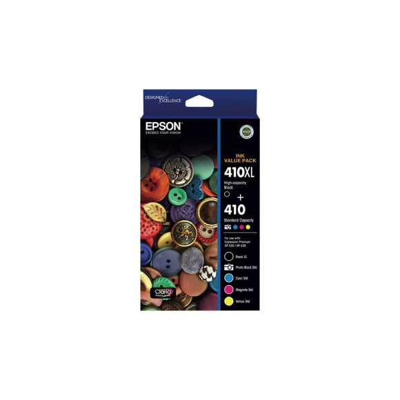 Epson 410 Ink Value Pack (BXL, PB, C, M & Y)