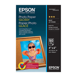 Epson S042547 Glossy Photo Paper 6" x 4" 50 Sheets