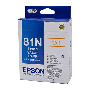 Epson 81N HY Ink Value Pack (contains B,C,M,Y,LC,LM)