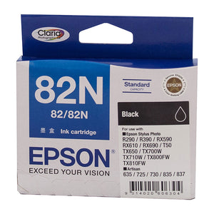 Epson T1121 (82N) Black Ink Cartridge (replaces T0821) - 330 pages