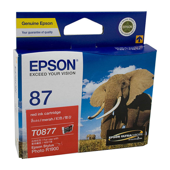 Epson T0877 Red Ink Cartridge - 915 pages