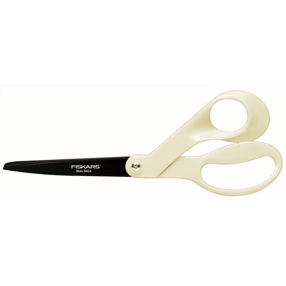 Fiskars Non Stick Universal 21cm Scissorare non-stick, all-purpose (scissor length: 21 cm) for cutting particularly thick materials such as fabrics, Leather, upholstery fabrics or PVC, Suitable for right-handed people.