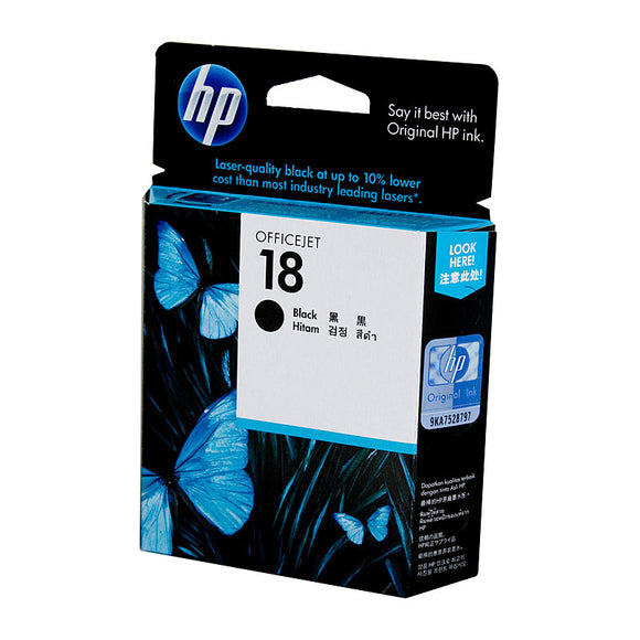 HP #18 Black Ink Cartridge - 850 pages