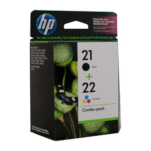 HP #21 & #22 Combo Pack (C9351AA & C9352AA) - black, 185 pages and colour 170 pages 