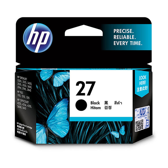 HP #27 Black Ink Cartridge - 220 pages
