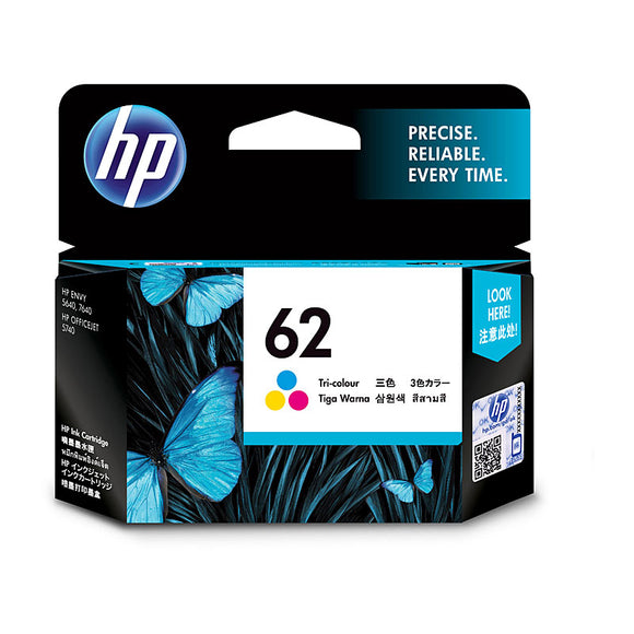 HP #62 Tri Colour Ink Cartridge - 165 pages