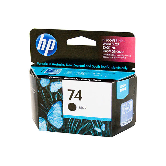 HP #74 Black Ink Cartridge - 220 pages