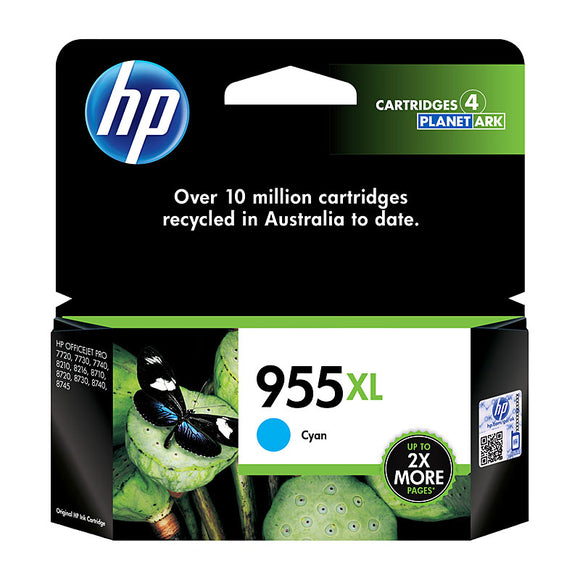 HP #955XL Cyan Ink Cartridge - 1,600 pages