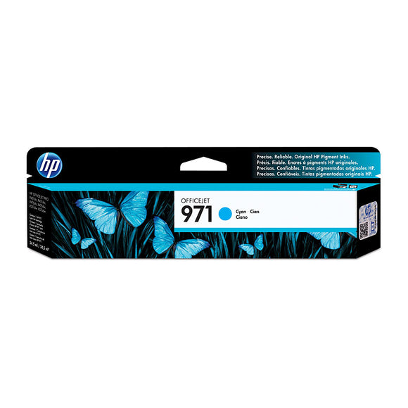 HP #971 Cyan Ink Cartridge - 2,500 pages