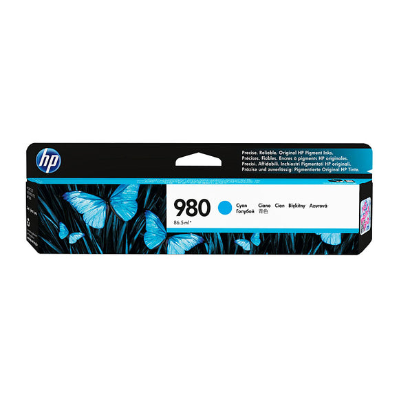 HP #980 Cyan Ink Cartridge - 6,600 pages