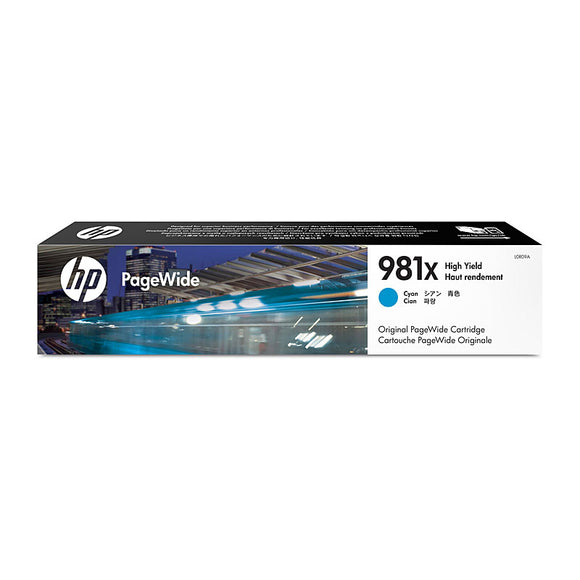 HP #981X Cyan Ink Cart L0R09A - 10,000 pages