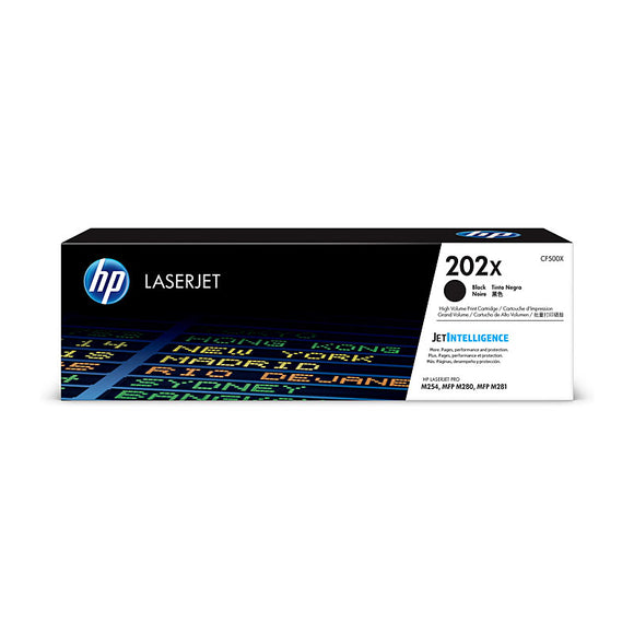 HP #202X Black Toner Cartridge CF500X - 3,200 pages