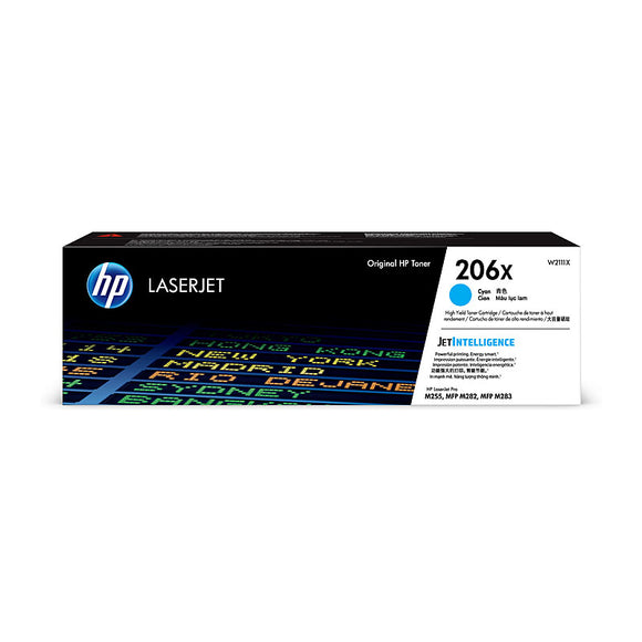 HP #206X Cyan Toner Cartridge W2111x - 2,450 pages