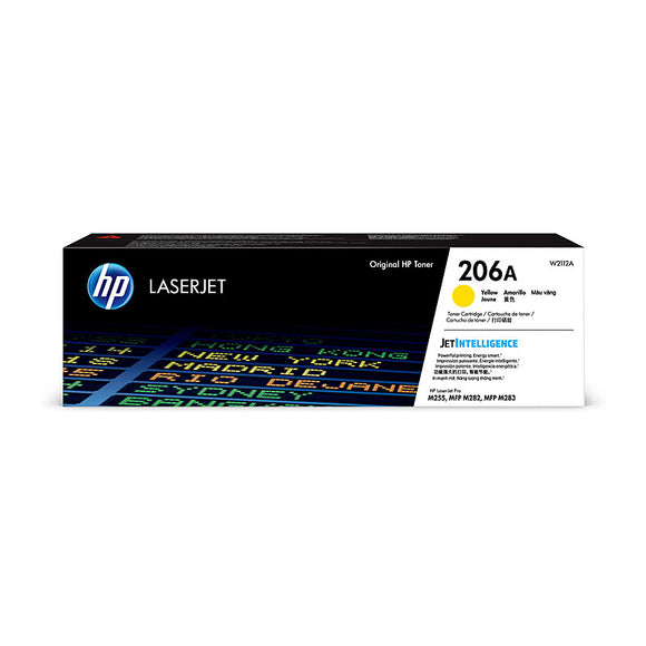 HP #206A Yellow Toner Cartridge W2112A - 1,250 pages