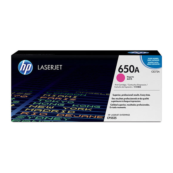 HP #650A Magenta Toner Cartridge - 15,000 pages