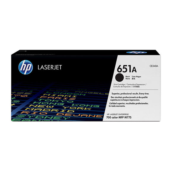 HP #651A Black Toner Cartridge - 13,500 pages